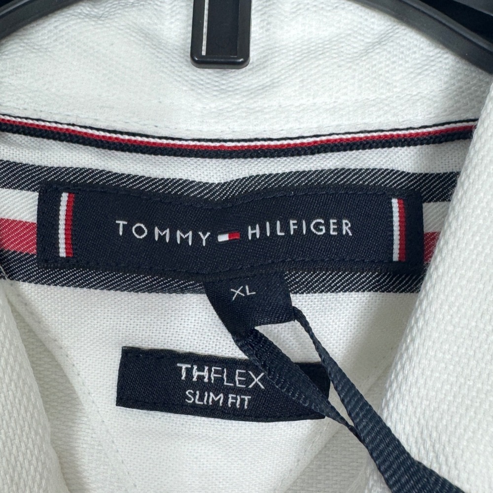 Tommy Hilfiger Mens TH Flex Slim Fit Button Down Shirt White XL NWT - Picture 5 of 8